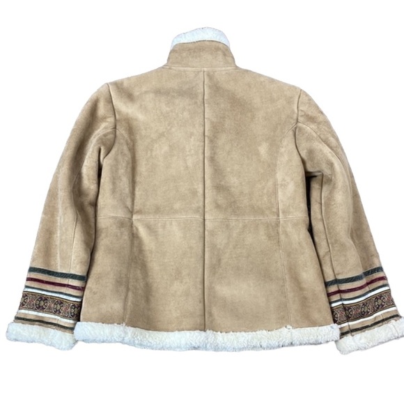 Coldwater Creek Vintage Y2k Boho Embroidered Ribbon Vegan Jacket - Picture 2 of 12